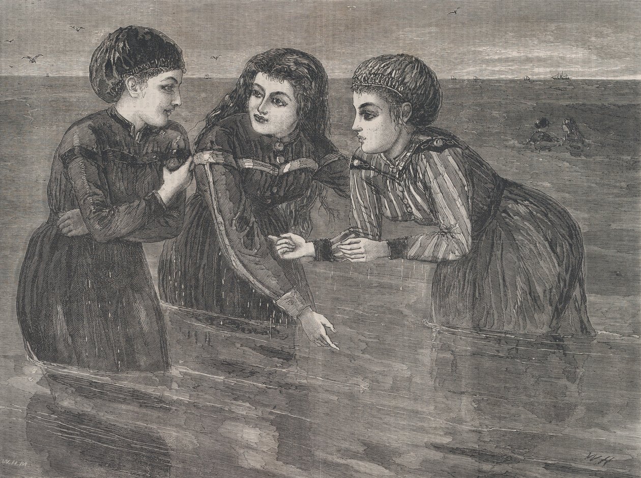 Kylpeminen Long Branchissa Oh, eikö ole kylmä joka lauantai, Vol. III, New Serie..., 26. elokuuta 1871. tekijältä W.H. Morse