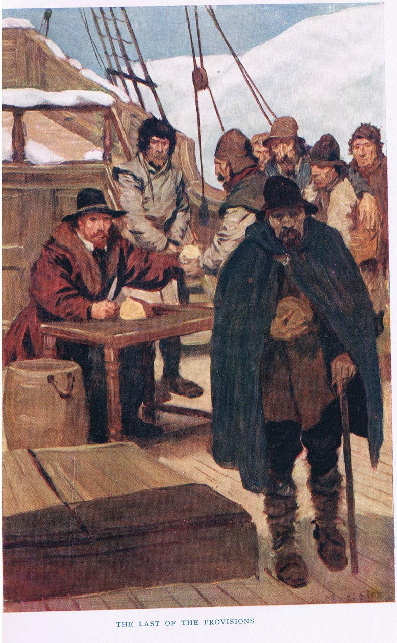 The Last of the Provisions, kuvitus teoksesta The Romance of Canada (värilitho) tekijältä W.R.S. Stott