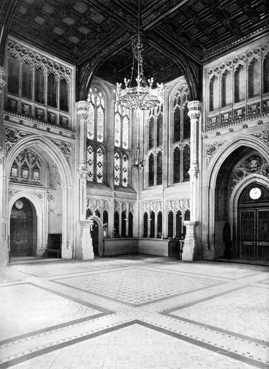 The Lobby, House of Commons, Westminster, Lontoo, 1905. tekijältä W.S. Campbell