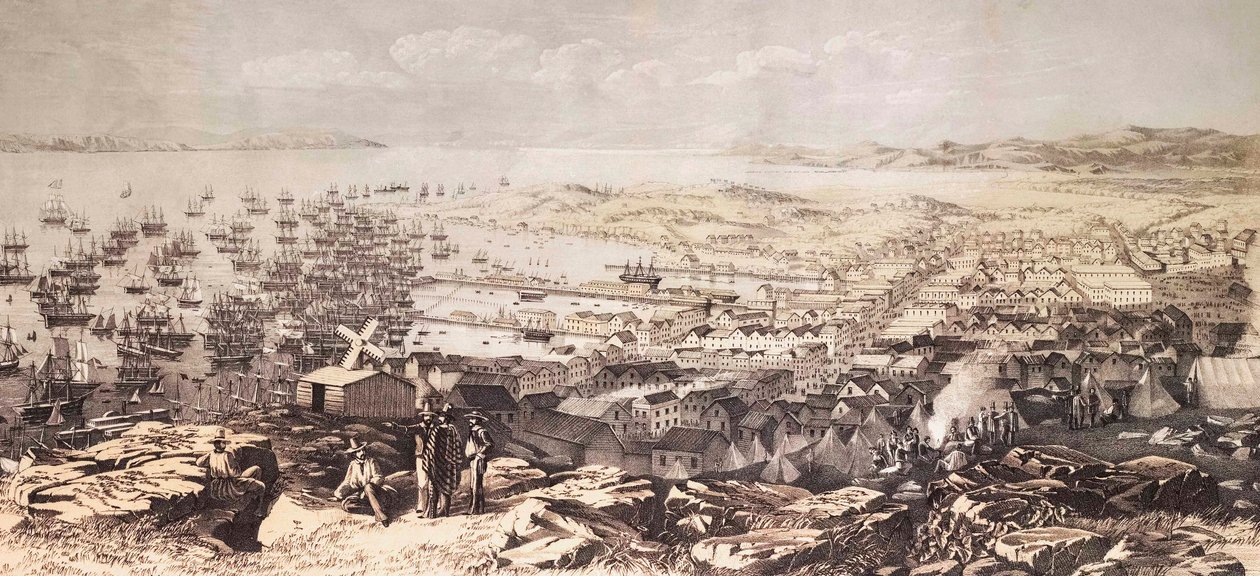 San Francisco vuonna 1851. (tulostus) tekijältä W. Boosey