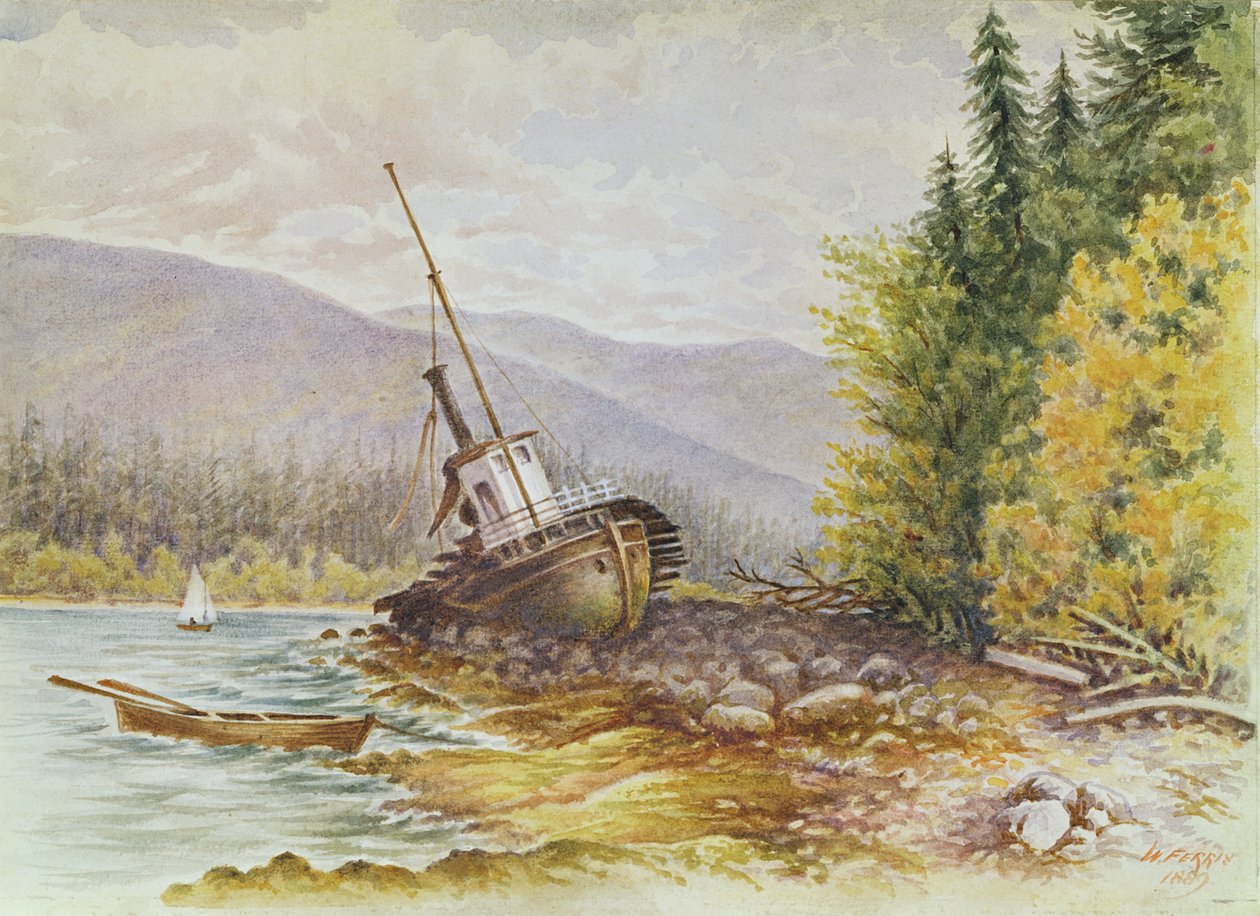 S.S. Beaver, kun hän makasi astuessaan Burrardin sisään tekijältä W. Ferris