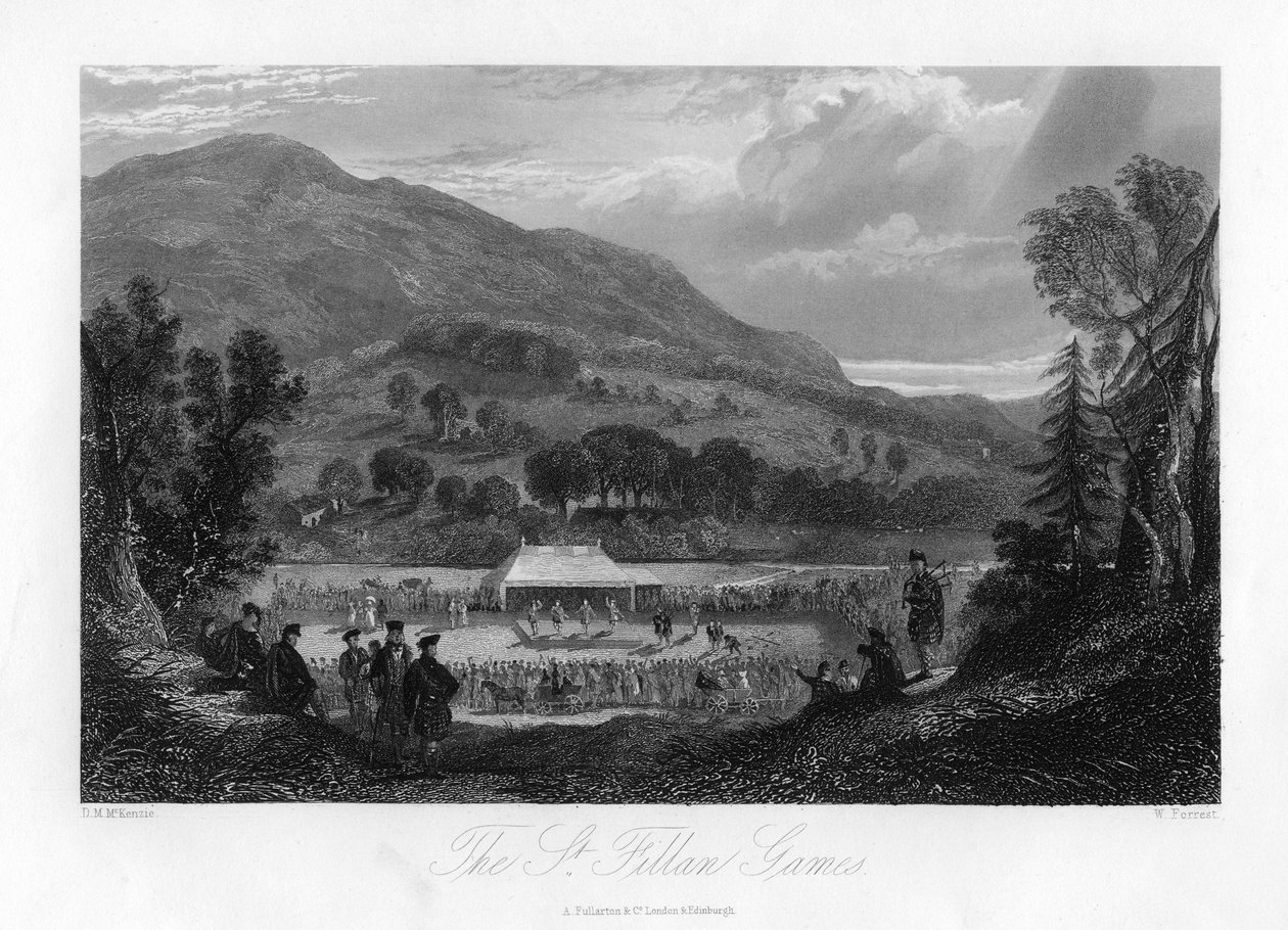 St Fillan Games, Skotlanti, 1800-luku. tekijältä W. Forrest