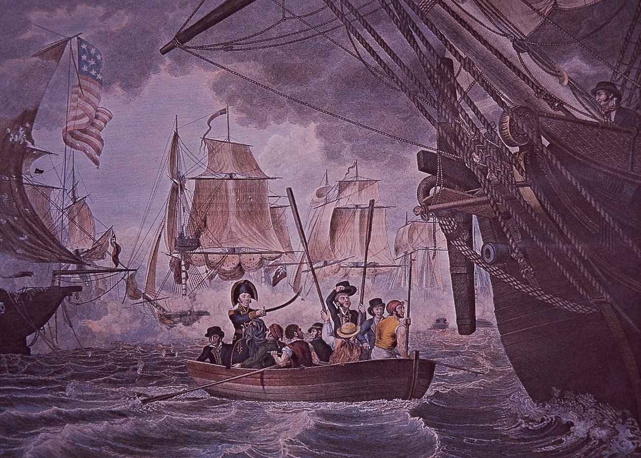 Eriejärven taistelu (väri litho) tekijältä John Ward Dunsmore