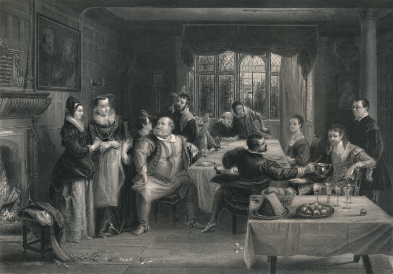 Falstaff ja hänen ystävänsä Windsorin iloiset vaimot, 1870 tekijältä W. Greatbatch