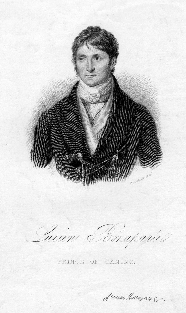 Lucien Bonaparte, Caninon prinssi, 1800-luku. tekijältä W. Greatbatch