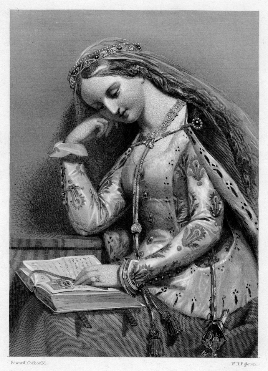 Elizabeth of York, Englannin kuninkaan Henrik VII:n kuningatar puoliso, 1800-luku. tekijältä W. H. Egleton