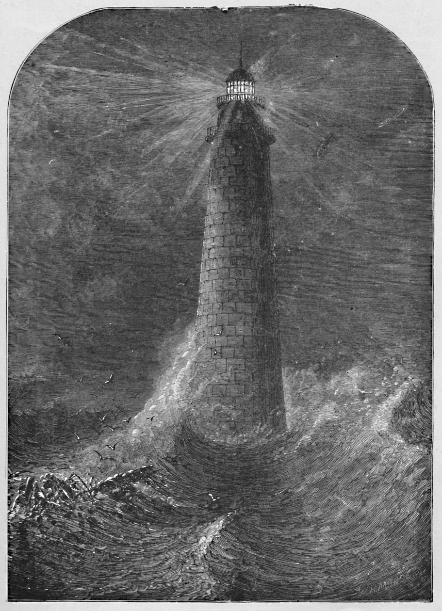 Minots Ledge Light-House, Massachusetts, 1877, 1883 tekijältä W. H. Morse