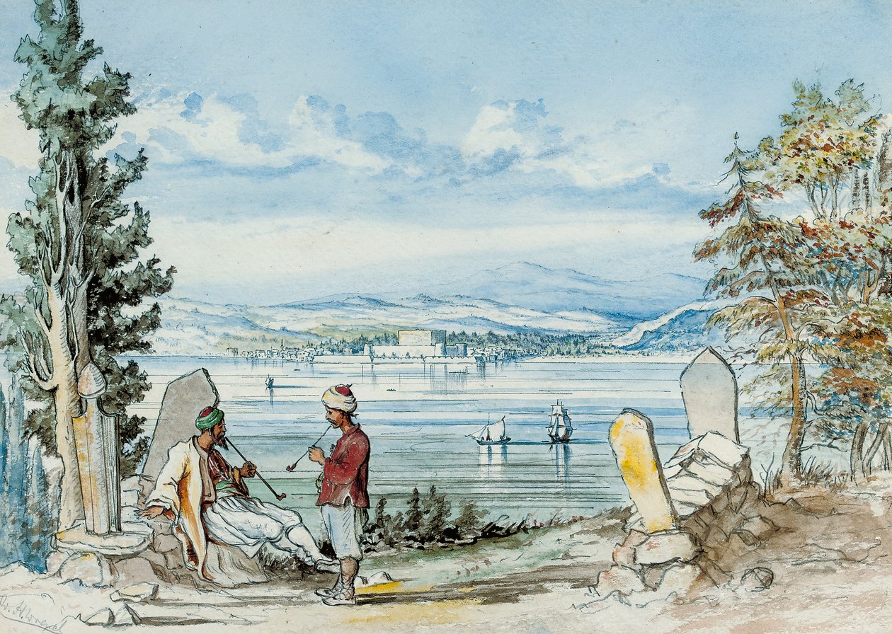 Näkymä Dardanellsissa, 1869 tekijältä W. H. Wrench