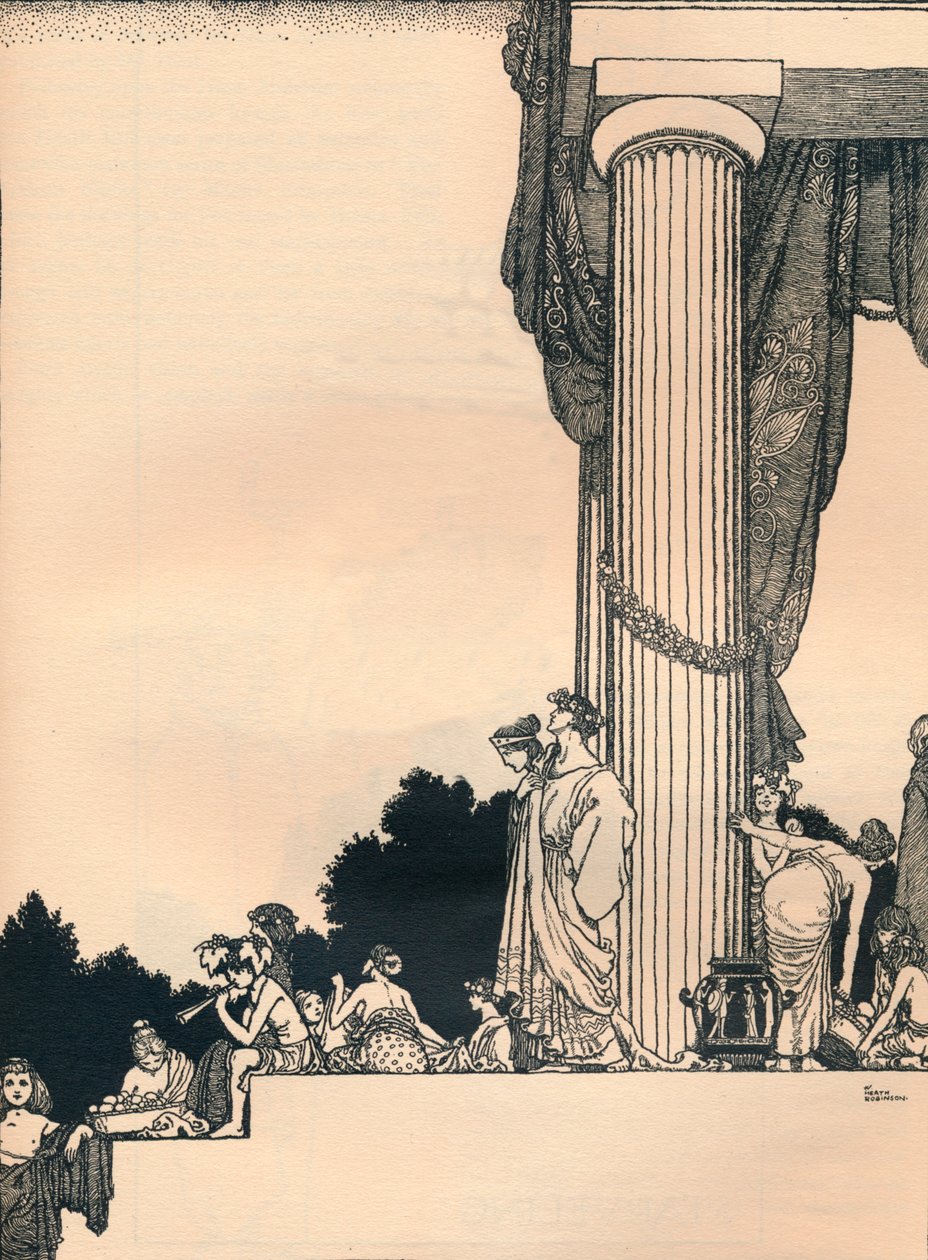 Kesäyön unelma, 1. näytös, 1. kohtaus, 1914 tekijältä William Heath Robinson