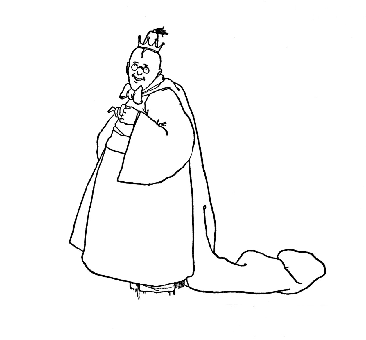 Mutta anna sen saada meidät nauramaan, sanoi kuningas, vuodelta 1930 tekijältä William Heath Robinson