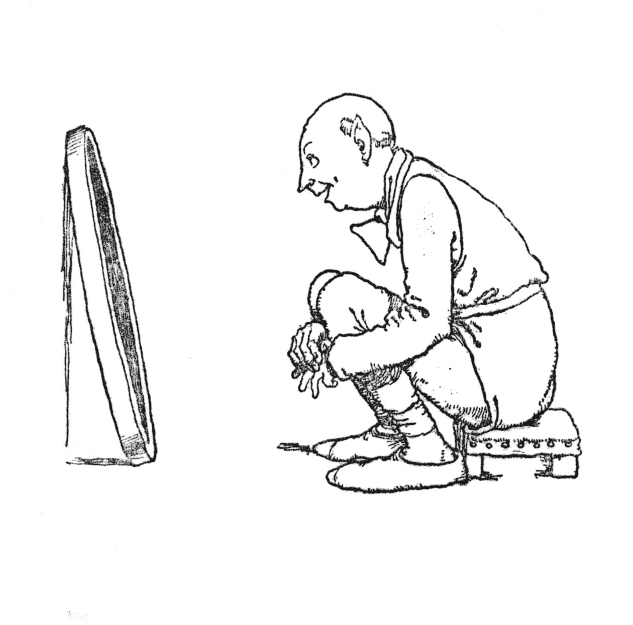 Hän naurahti iloisesti, vuodelta 1930 tekijältä William Heath Robinson