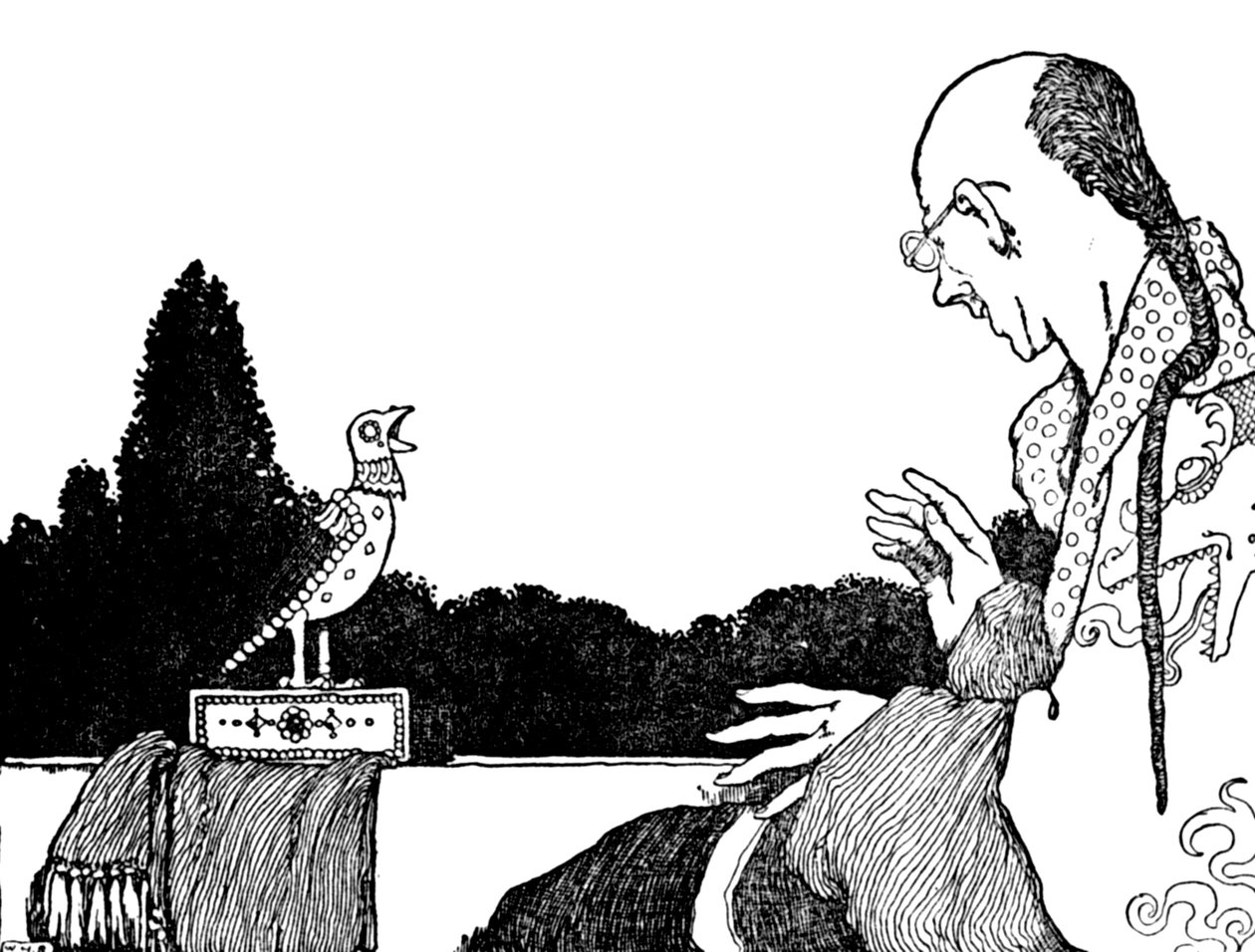 Hän oli aivan yhtä menestyvä kuin todellinen satakieli, vuodelta 1930 tekijältä William Heath Robinson