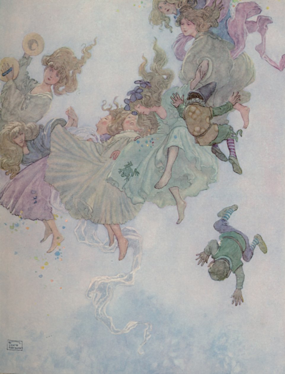 Round and Round He Went, Sellaista pyörrettä ja pyörimistä, vuodelta 1930 tekijältä William Heath Robinson