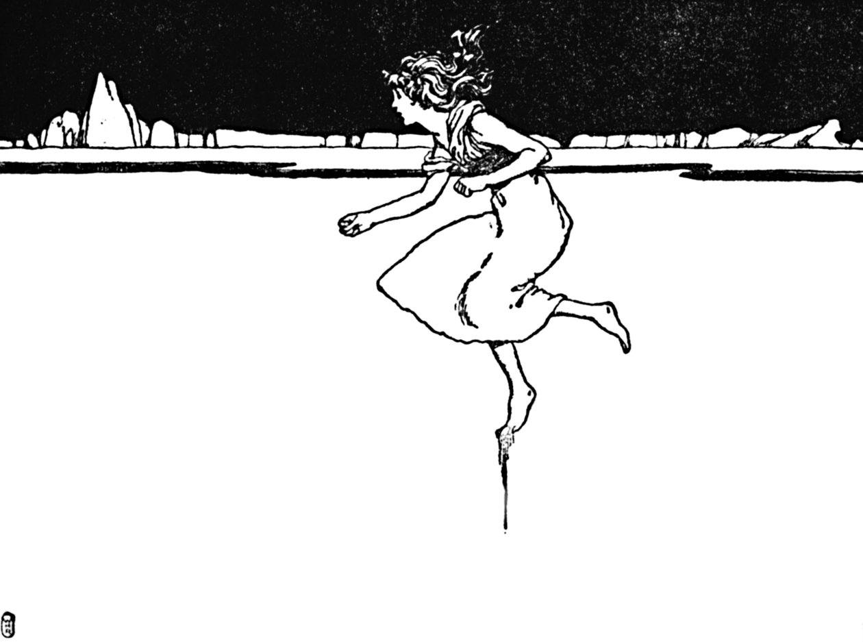 Hän juoksi niin nopeasti kuin pystyi, vuodelta 1930 tekijältä William Heath Robinson