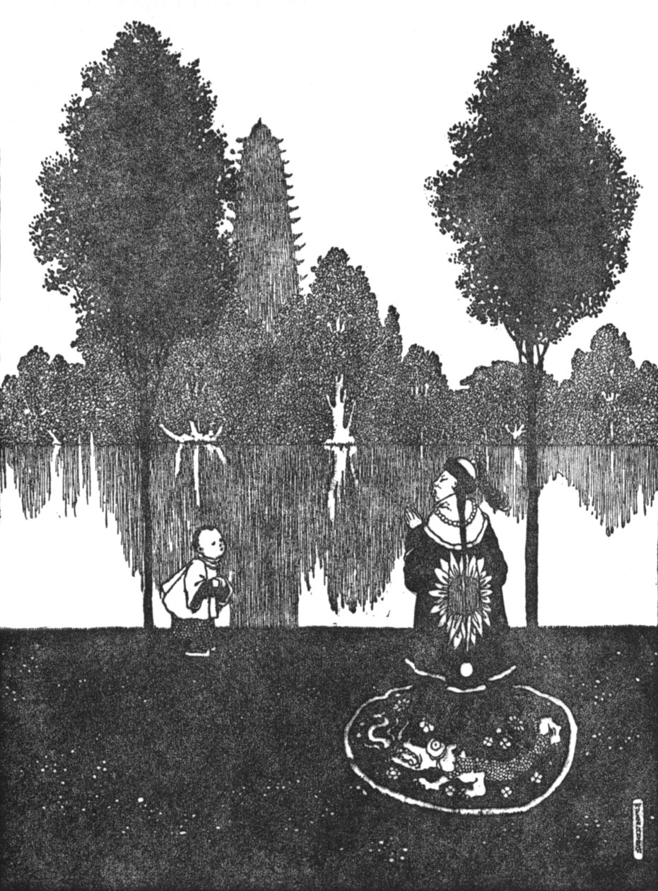 He jumaloivat kaupunkia, palatsia ja puutarhaa, vuodelta 1930 tekijältä William Heath Robinson