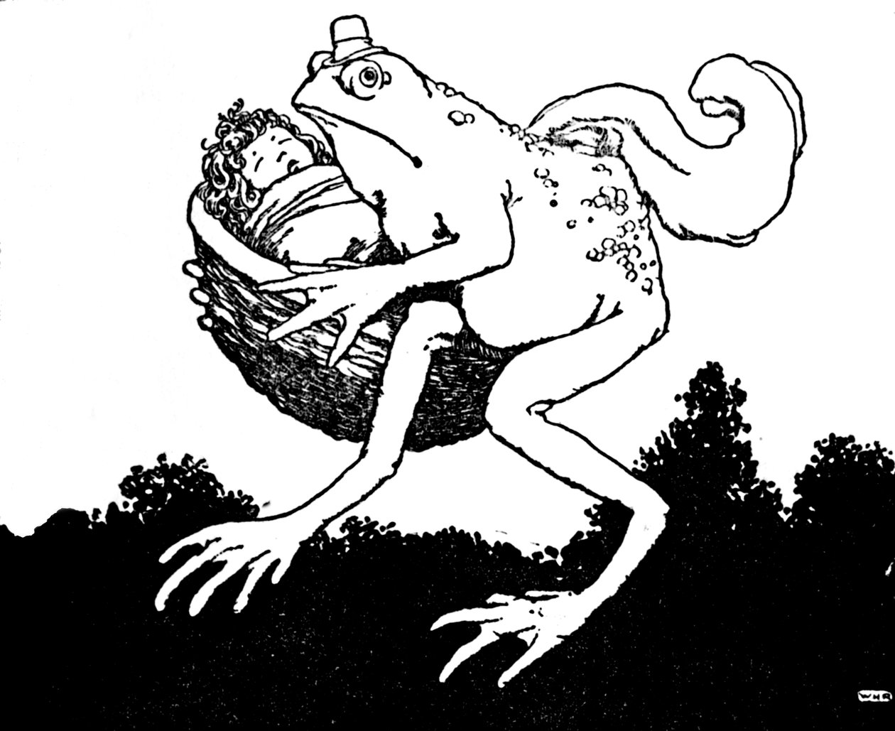 Tämä on vain vaimo poikani, sanoi rupikonna, vuodelta 1930 tekijältä William Heath Robinson