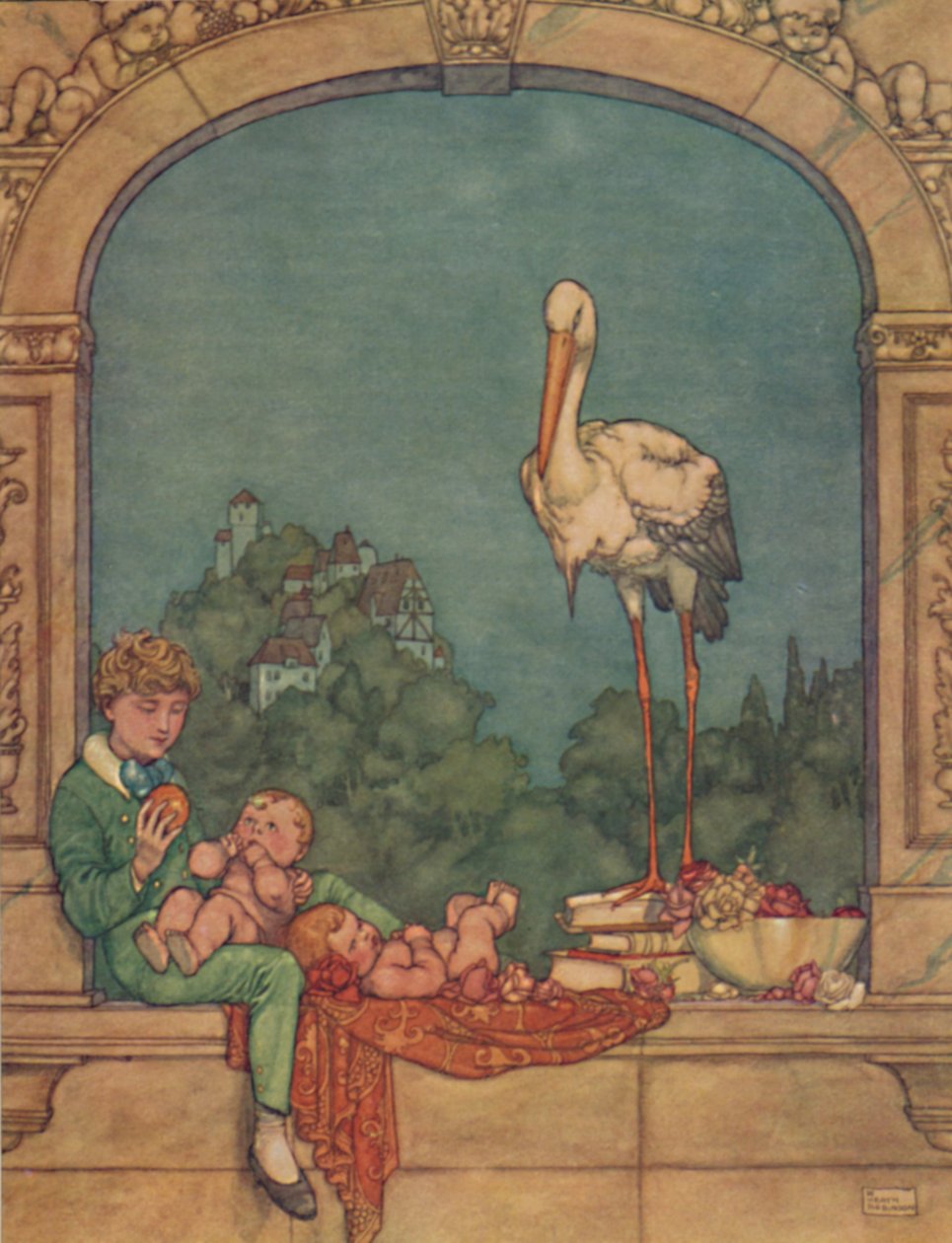 Tuomme hänelle kaksi pientä, veli ja sisko, vuodelta 1930 tekijältä William Heath Robinson