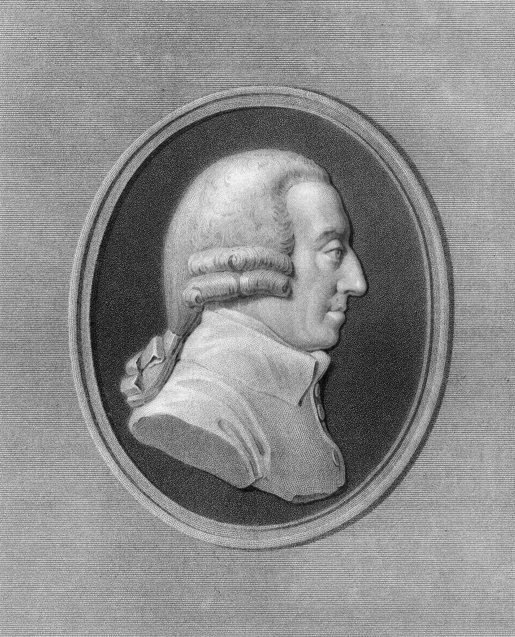 Adam Smith, 1700-luvun skotlantilainen filosofi ja taloustieteilijä, 1836. tekijältä W. Holl