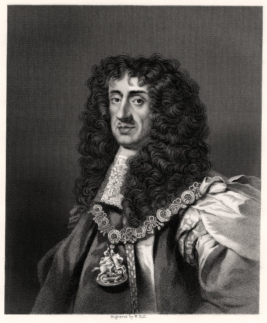 Charles II, Ison-Britannian ja Irlannin kuningas, 1800-luku. tekijältä W. Holl