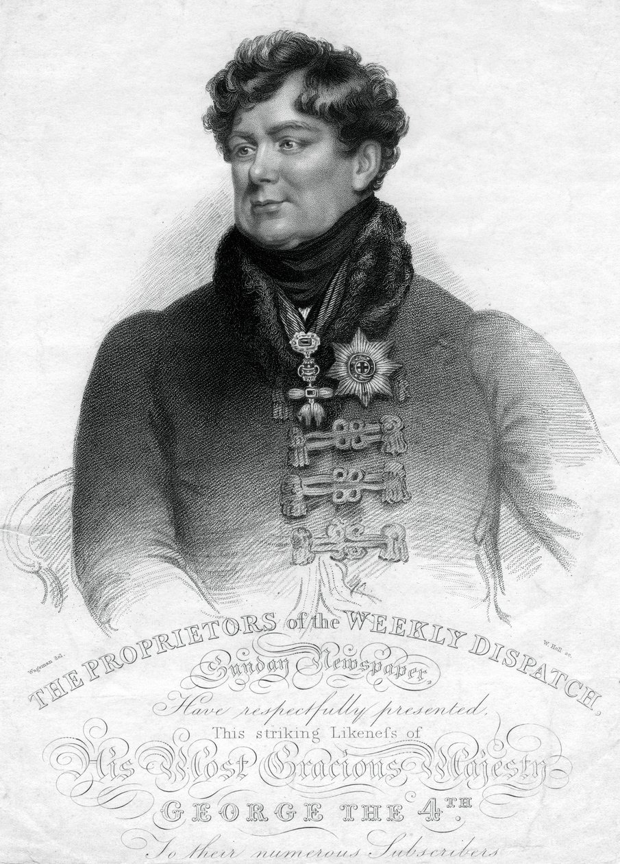 George IV, Yhdistyneen kuningaskunnan ja Hannoverin kuningas, 1800-luku. tekijältä W. Holl