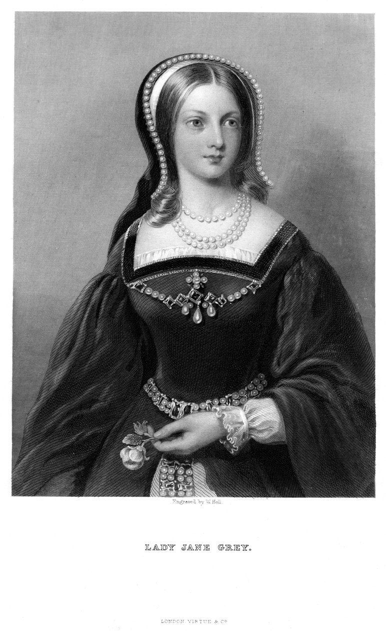 Lady Jane Gray 1537-1554, 1800-luku. tekijältä W. Holl