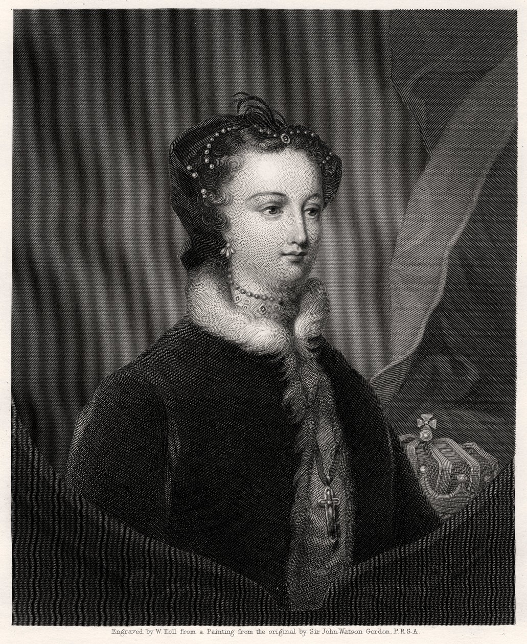 Mary Stuart, Skottien kuningatar, 1800-luku tekijältä W. Holl