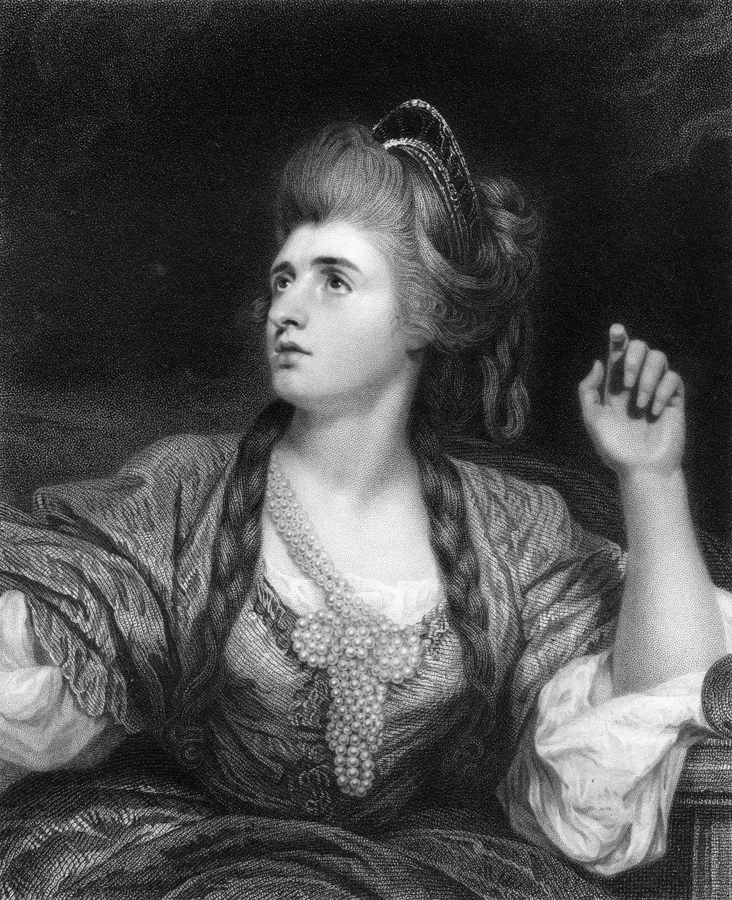 Sarah Siddons, englantilainen traaginen näyttelijä, 1836. tekijältä W. Holl