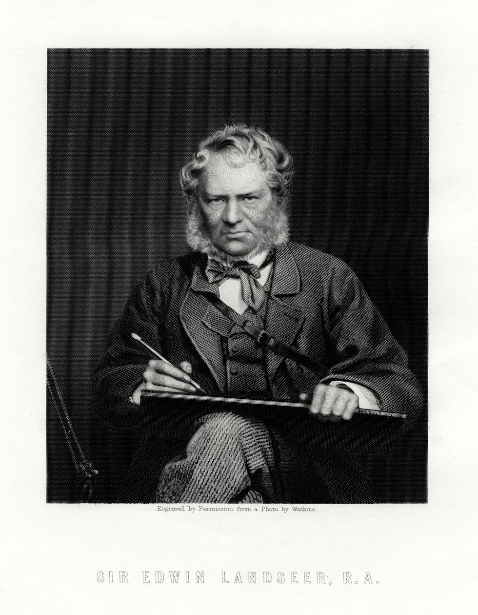 Sir Edwin Henry Landseer 1802-1873, brittiläinen taidemaalari, 1800-luku tekijältä W. Holl
