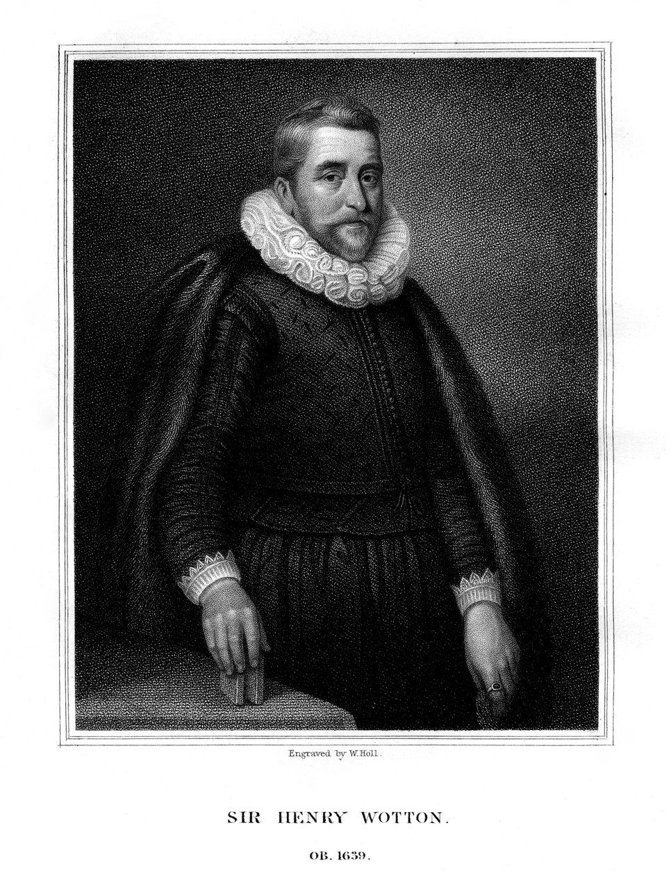 Sir Henry Wotton, englantilainen kirjailija ja diplomaatti, 1824. tekijältä W. Holl