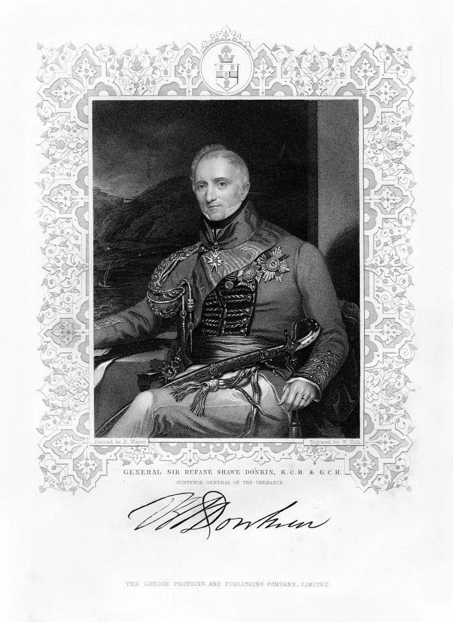 Sir Rufane Shaw Donkin, brittiläinen sotilas, 1800-luku. tekijältä W. Holl