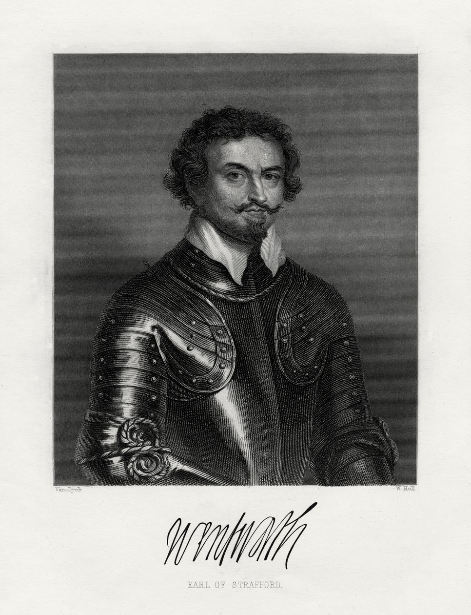 Thomas Wentworth, Straffordin ensimmäinen jaarli 1593-1641, 1800-luku tekijältä W. Holl