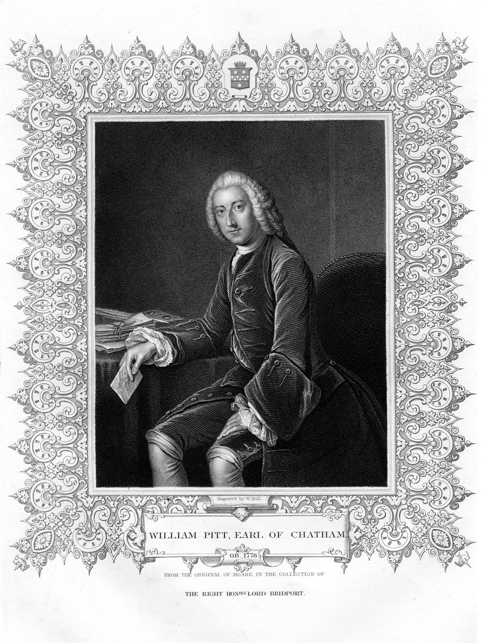 William Pitt, Chathamin ensimmäinen jaarli, brittiläinen Whig-valtiomies, 1800-luku. tekijältä W. Holl