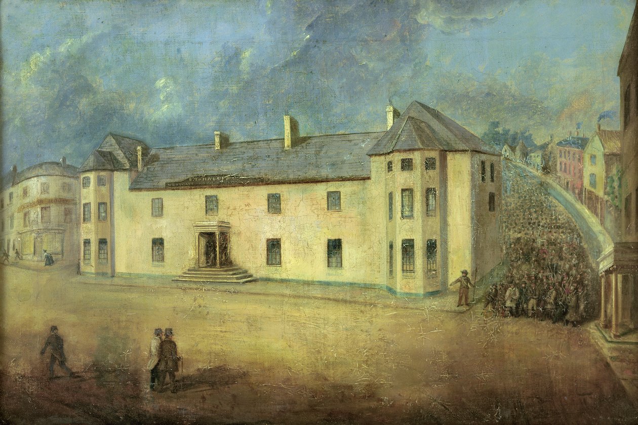 Chartistit hyökkäsivät Westgate-hotelliin Newportissa 4. marraskuuta 1839 tekijältä W. Howell