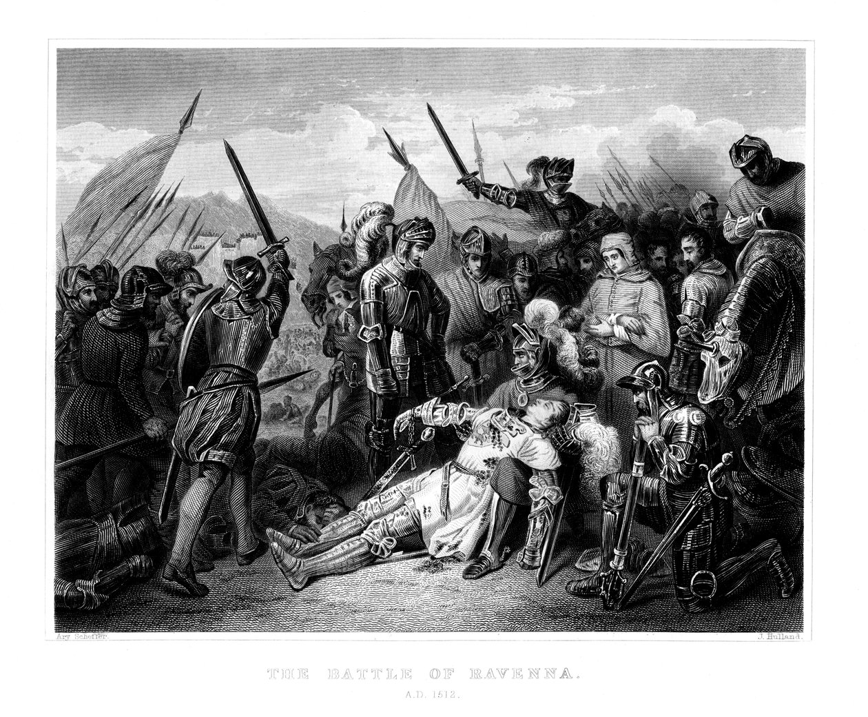 Ravennan taistelu, 11. huhtikuuta 1512, 1875 tekijältä W. Hulland