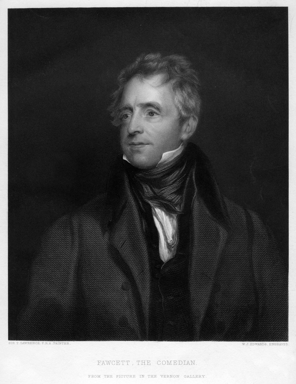 Fawcett, koomikko, 1828 1800-luku tekijältä W. J. Edwards