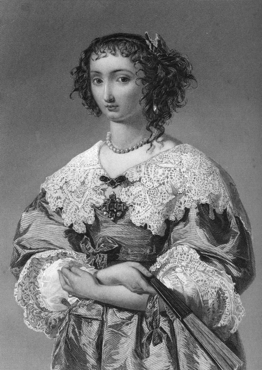 Henrietta Maria Ranskasta 1609-1669, kuningas Kaarle I:n kuningatar puoliso 1851. tekijältä W. J. Edwards