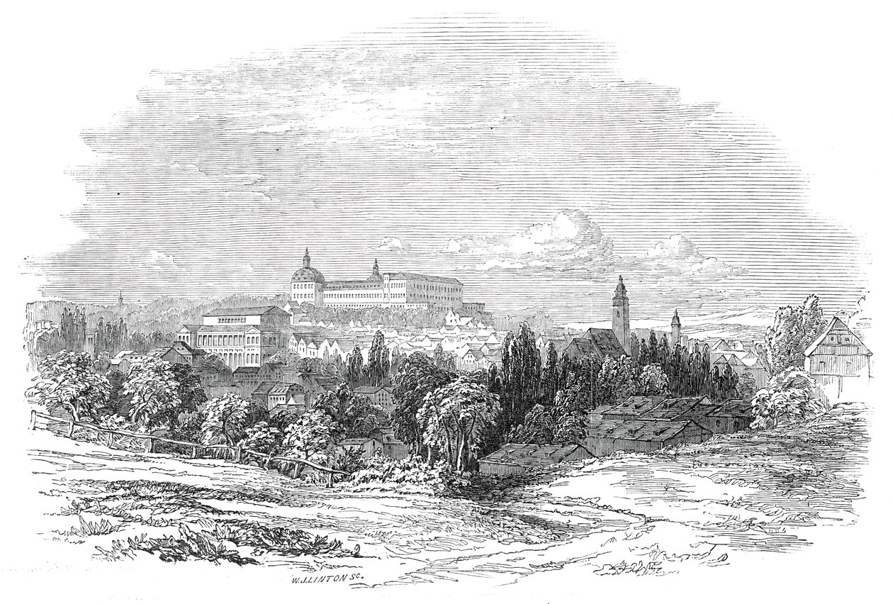 Gotha - Hänen kuninkaallisen korkeutensa prinssi Albertin piirroksesta, 1845. tekijältä W. J. Linton