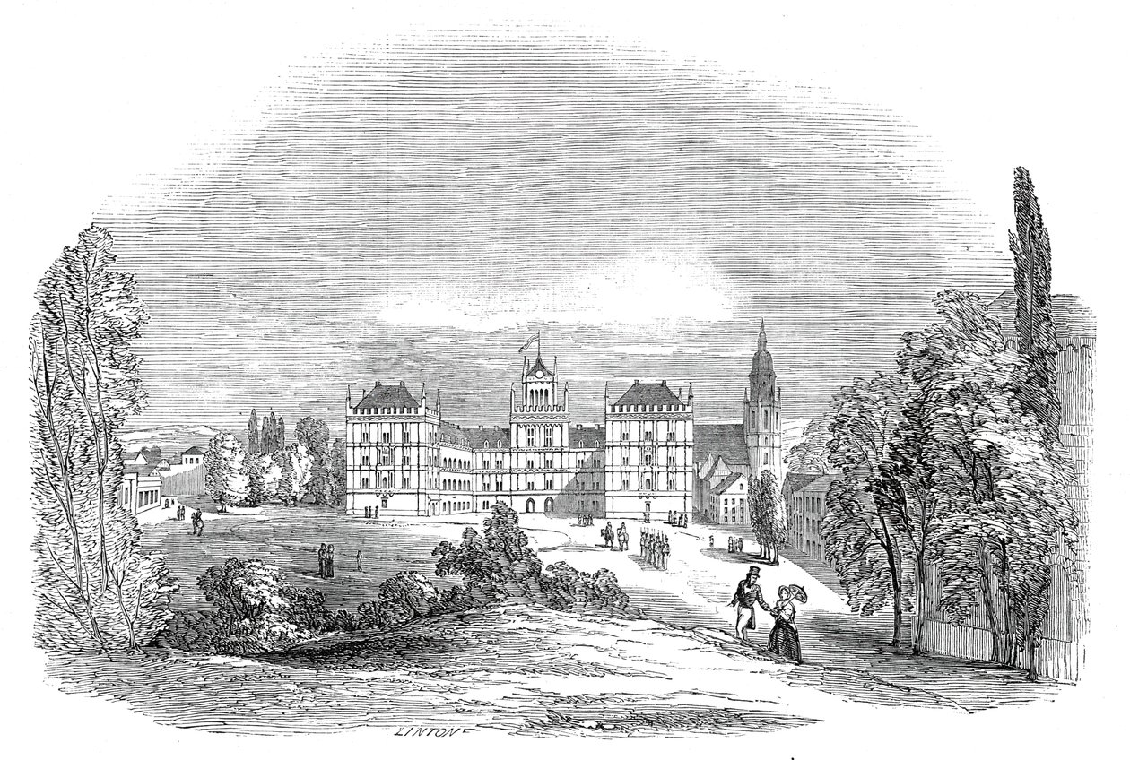 Ehrenburgin palatsi Coburgissa - Hänen kuninkaallisen korkeutensa prinssi Albertin piirroksesta, 1845. tekijältä W. J. Linton