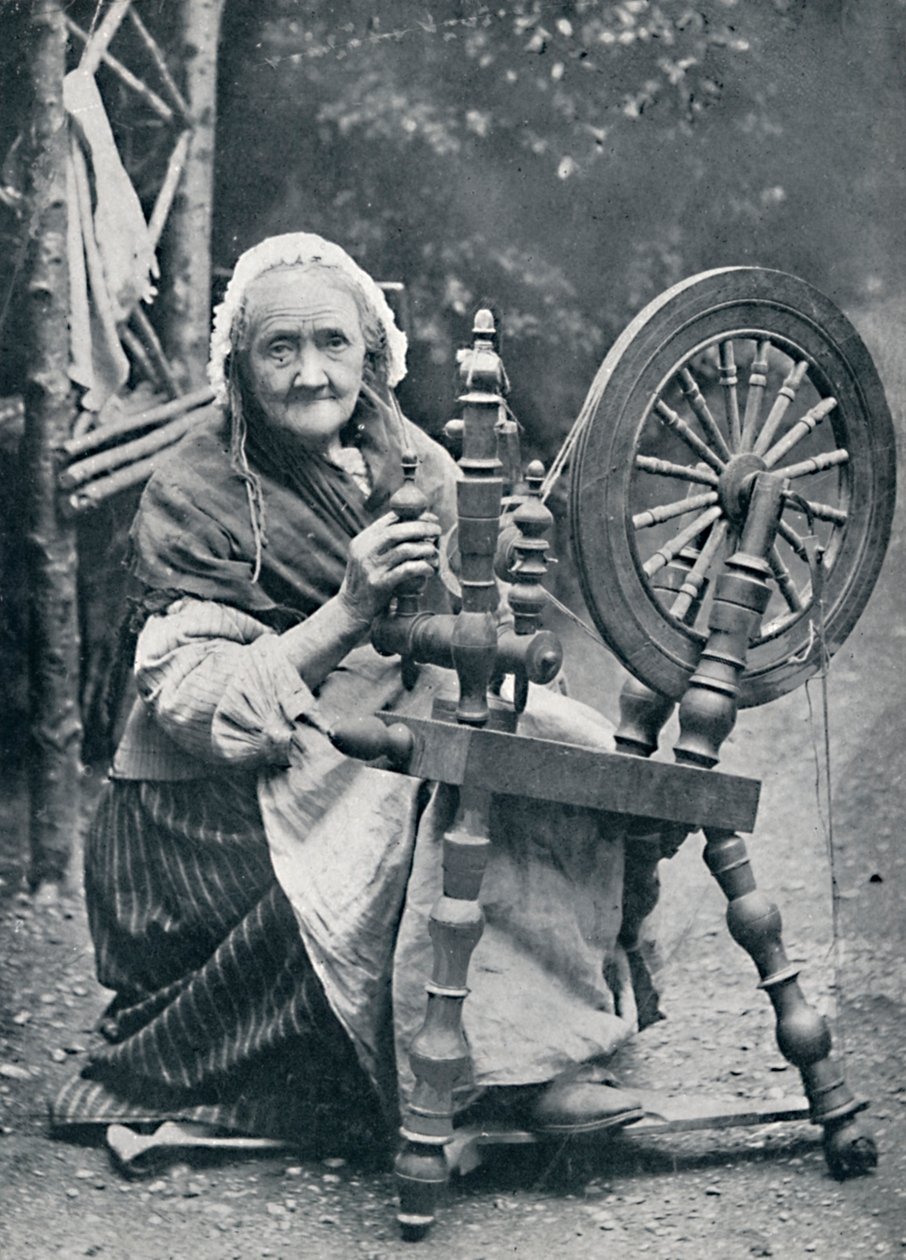 Vanha irlantilainen nainen pyörällään, 1912 tekijältä W. Lawrence