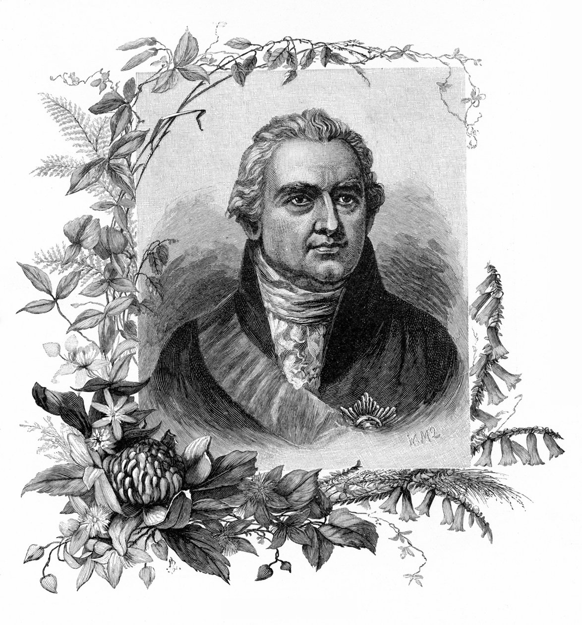 Sir Joseph Banks, englantilainen luonnontieteilijä ja kasvitieteilijä, 1886. tekijältä W. Macleod