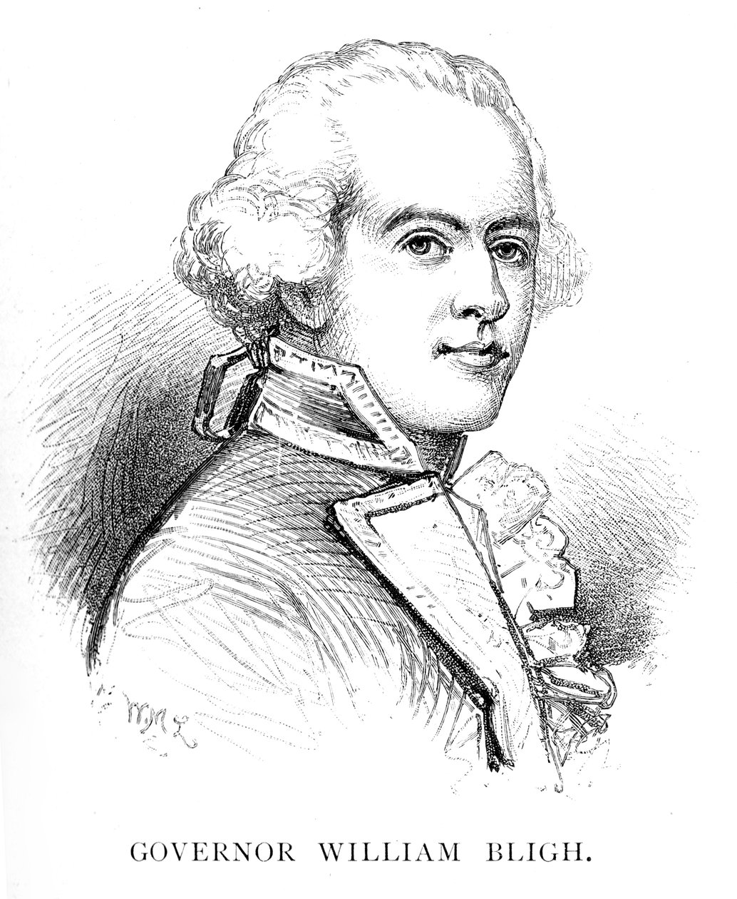 William Bligh, brittiläinen merivoimien upseeri ja Uuden Etelä-Walesin kuvernööri, 1886 tekijältä W. Macleod