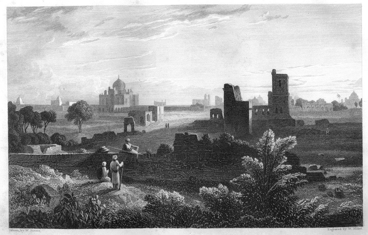 Humaioonin hauta, Delhi, Intia, n. 1860. tekijältä W. Miller