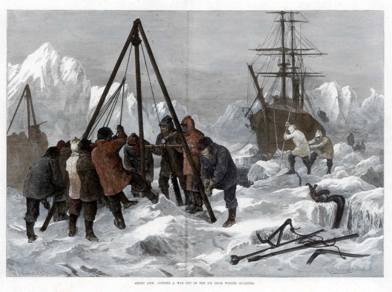 Arctic Life, Leikkaa tie ulos jäästä Winter Quarterreista, 1875 tekijältä W. Palmer
