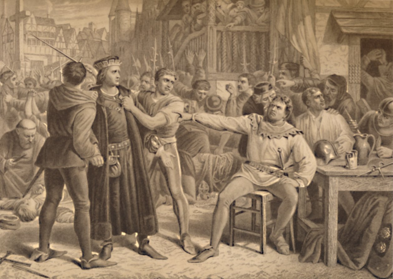 Lord Saye and Sele Brought Before Jack Cade, 1886 tekijältä W Ridgway