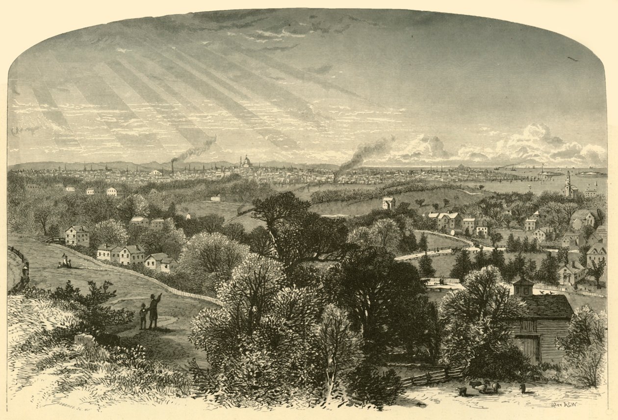 "Boston, Mount Bowdoinista", 1874. tekijältä W. Roberts