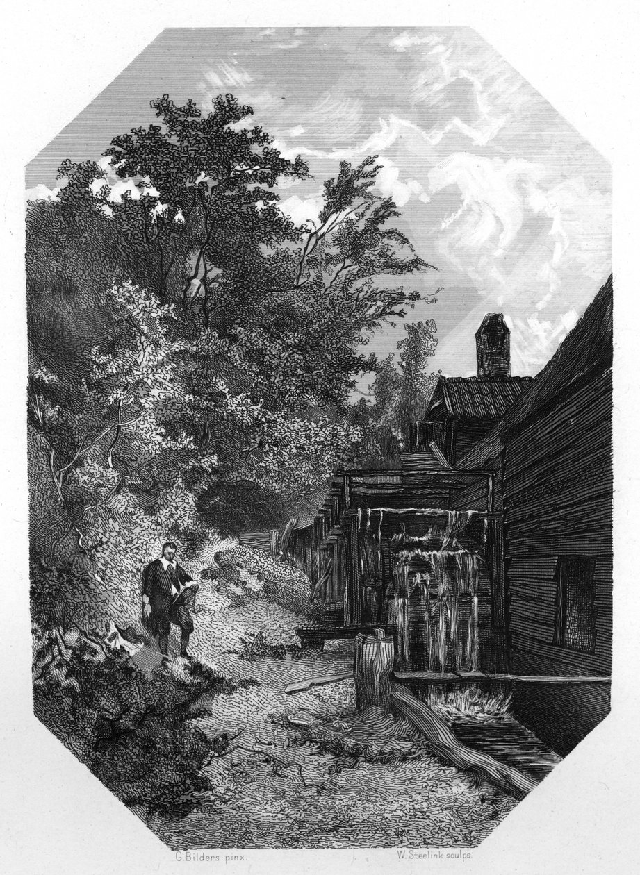 Jacob van Ruysdael, 1600-luvun hollantilainen maisemamaalari, vuodelta 1870. tekijältä W. Steelink