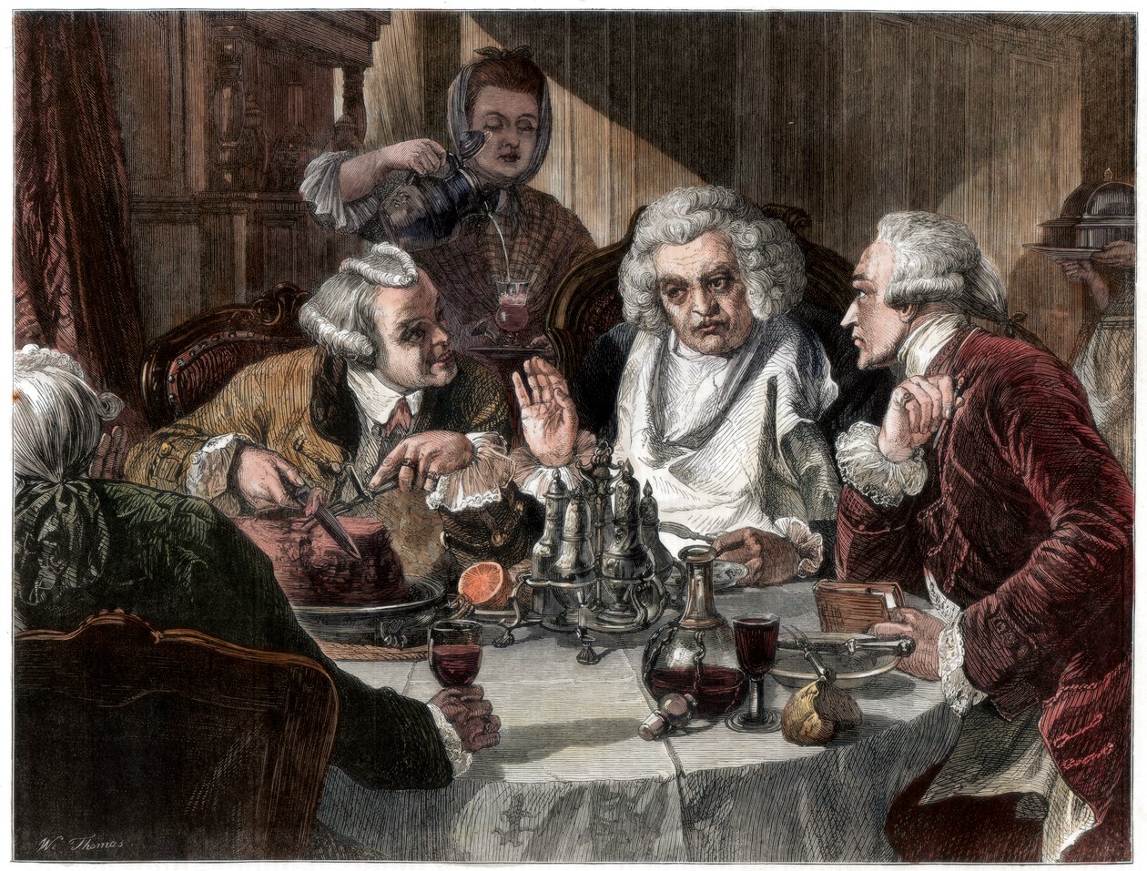 "Tohtori Johnsonin ensimmäinen haastattelu John Wilkesin kanssa", 1866. tekijältä W Thomas