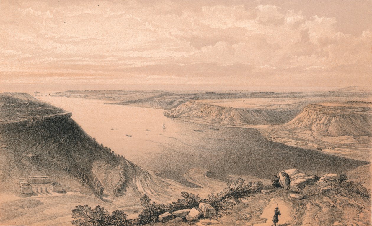 "Sebastopolin sataman pohjoispuoli, sataman huipulta", 1856 tekijältä W Trask