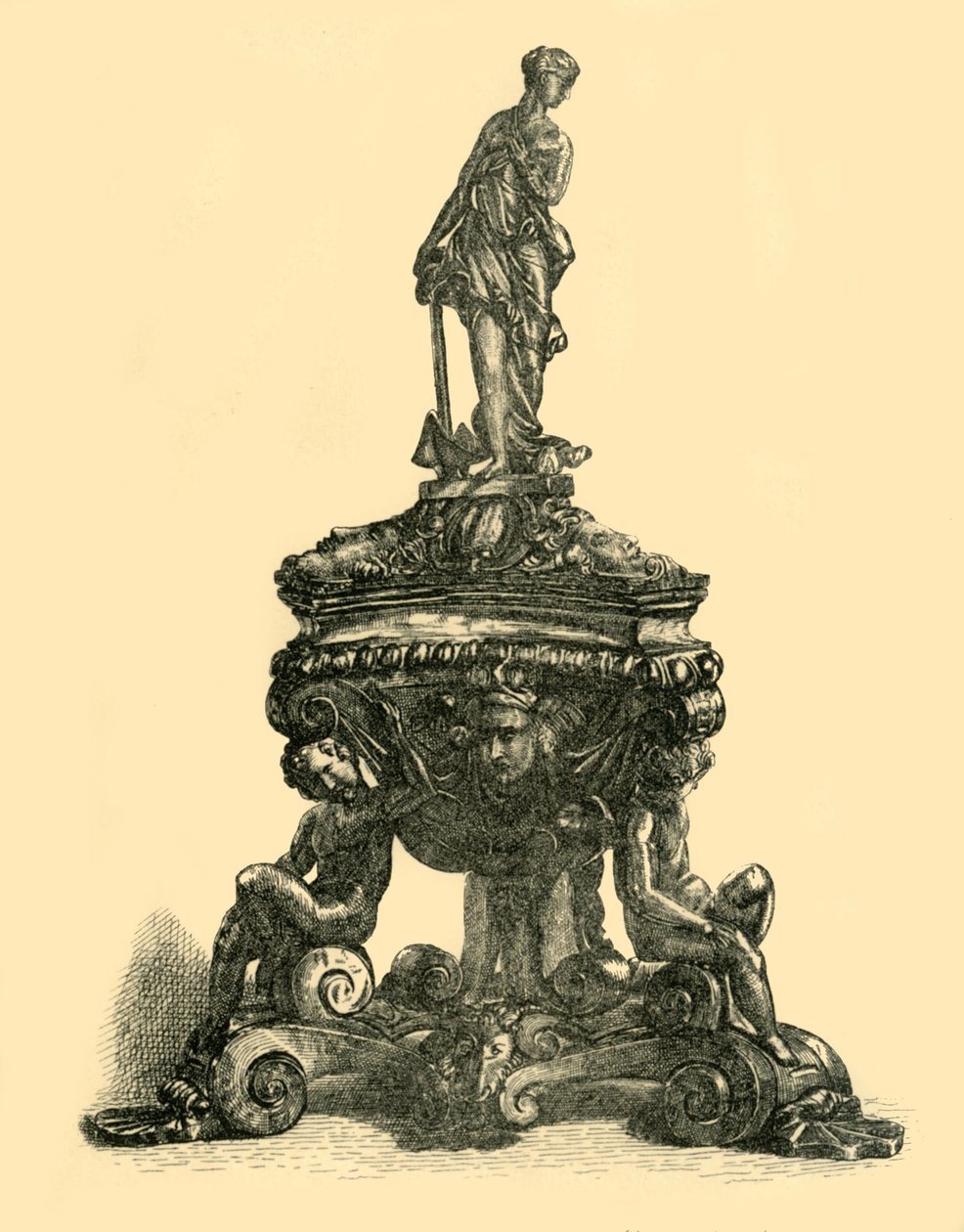 Pronssinen musteteline, 1500-luvun puoliväli, loppu, 1881. tekijältä W. W. McCarty