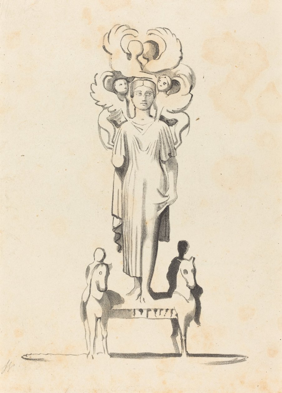 Figura de bronze de Minerva, trobada al Barrowof Achillesfinnish tekijältä W. Walton after John Flaxman